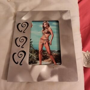 Silver Photo Frame with Artistic Swirl Design